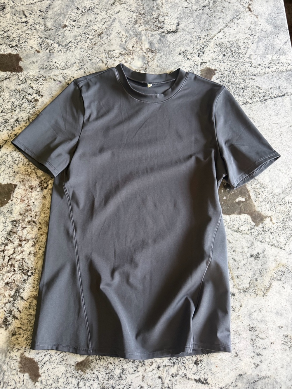 Womens Crew Neck Performance T-Shirt - Charcoal Gray